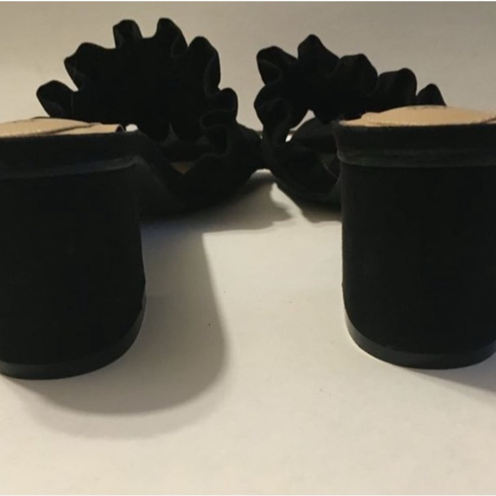 Avon Black Ruffle Sandals - Picture 11 of 11